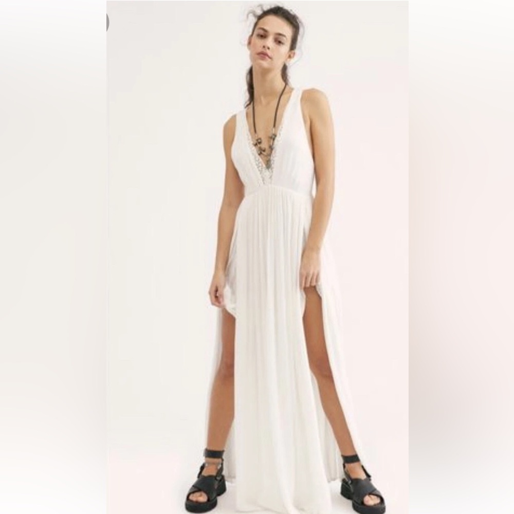 NWT free people strong statement maxi dress size small Color: Ivory - Picture 3 of 4